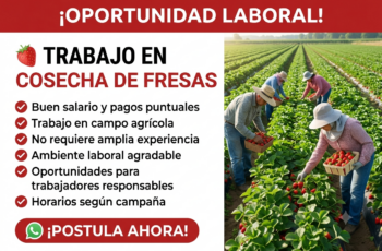 Trabajo en Cosecha de Fresas: Nuevas Vacantes Disponibles