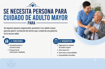 Cuidado de Adulto Mayor: Oportunidad Laboral Disponible