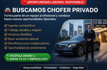 Trabaja como Chofer Privado: Vacante Disponible